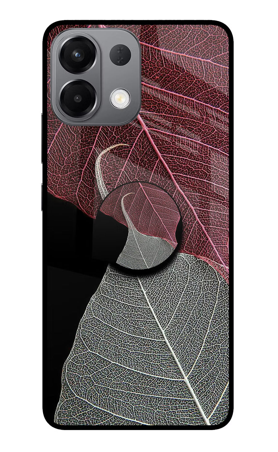 Leaf Pattern Oppo K13 5G Pop Case, Glass case