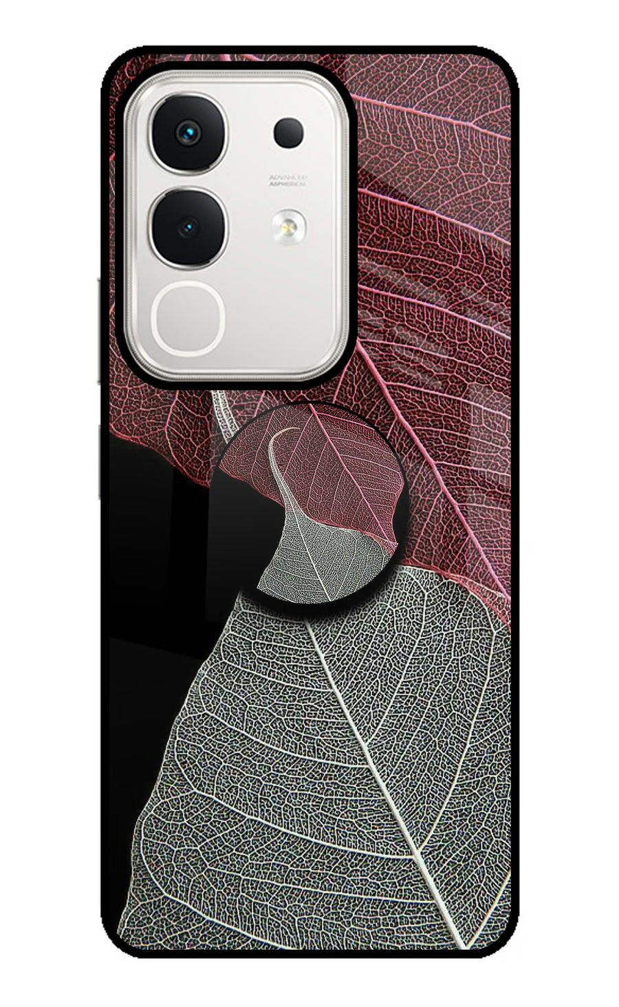 Leaf Pattern iQOO Z10x 5G Pop Case, Glass case