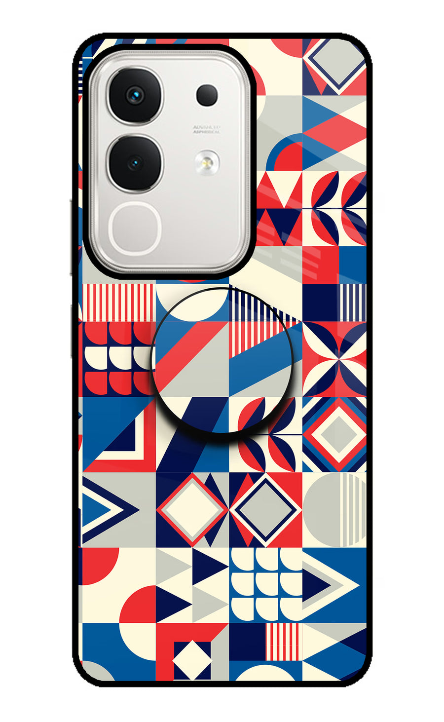 Colorful Pattern iQOO Z10x 5G Pop Case, Glass case