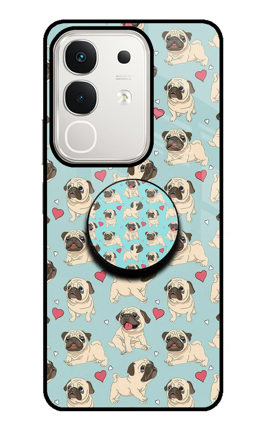 Pug Dog iQOO Z10x 5G Pop Case, Glass case