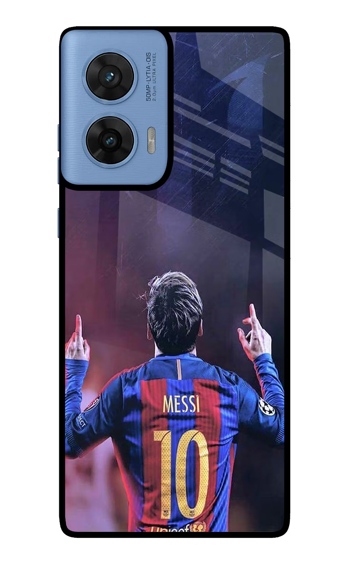 Messi Moto G96 5G Glass Case Back Cover by Casekaro
