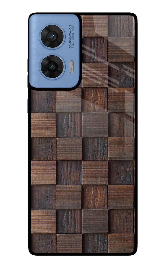 Wooden Cube Design Moto G96 5G Glass Case