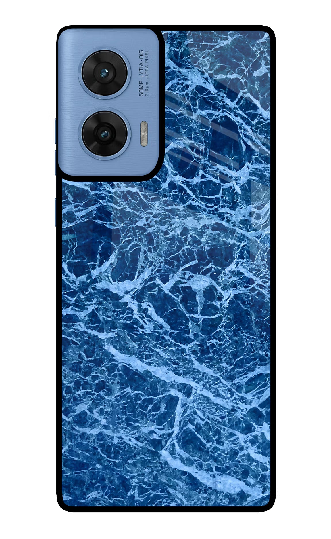 Blue Marble Moto G96 5G Glass Case Back Cover by Casekaro