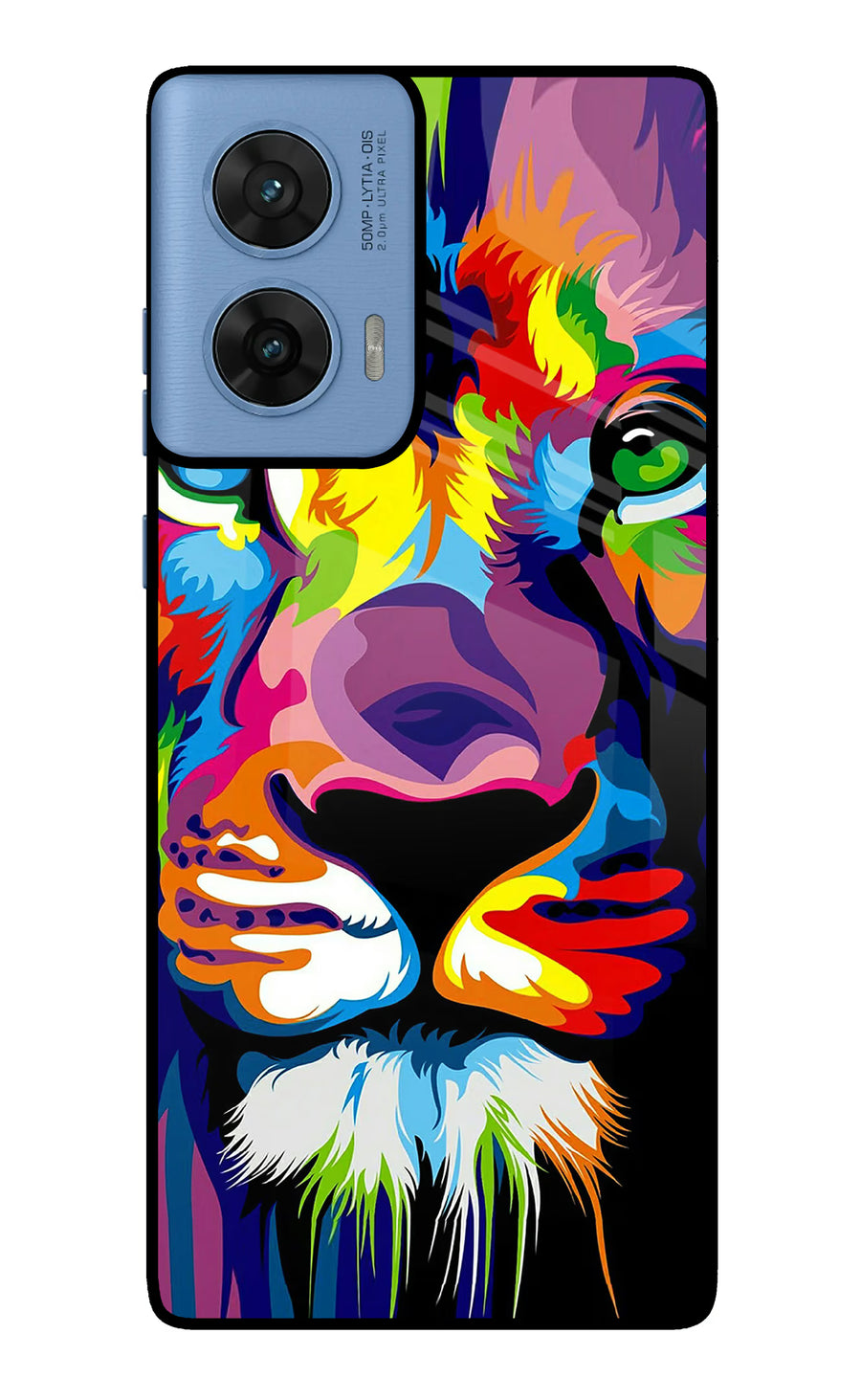 Lion Moto G96 5G Back Cover, Glass case