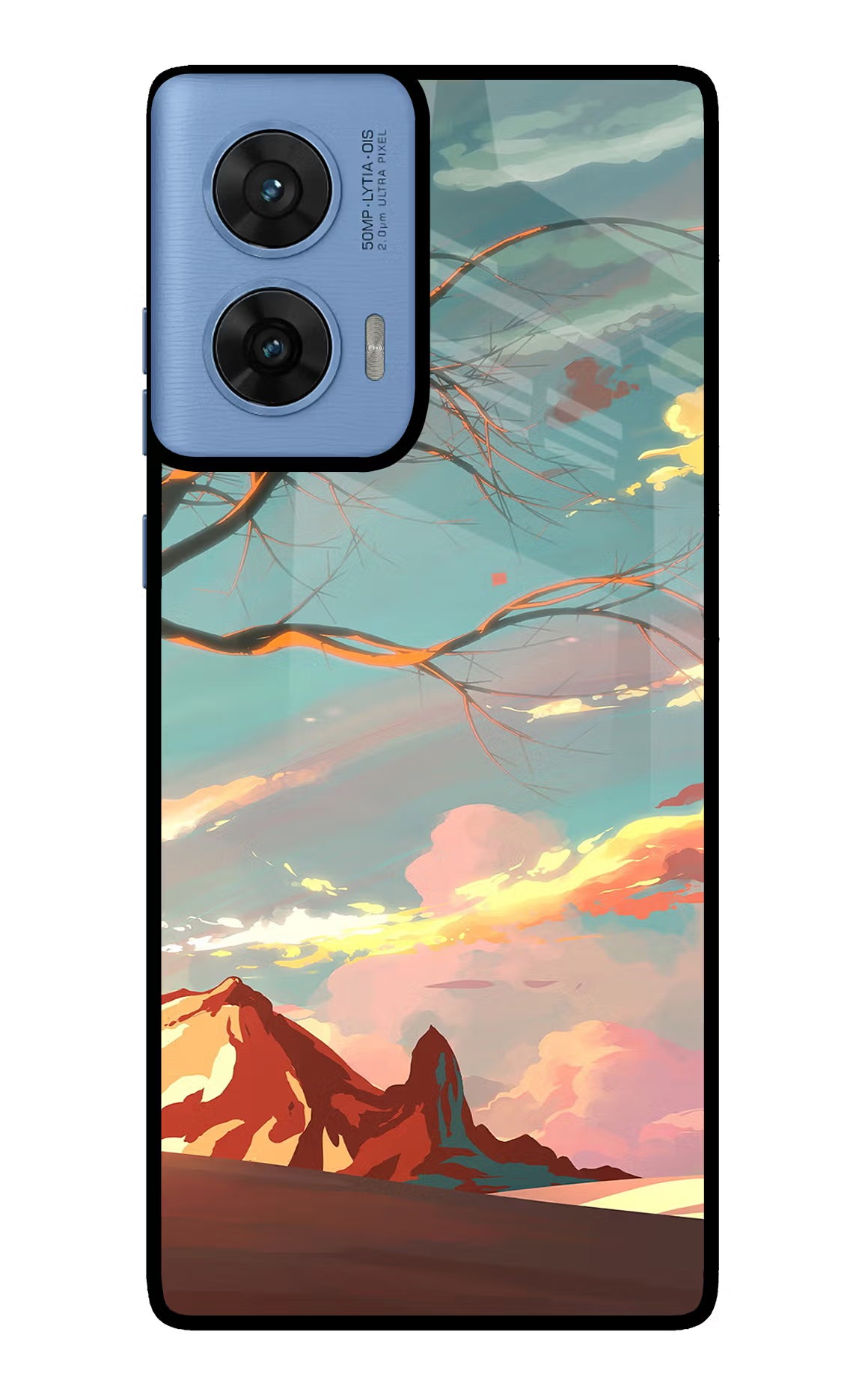 Scenery Moto G96 5G Glass Case Back Cover by Casekaro