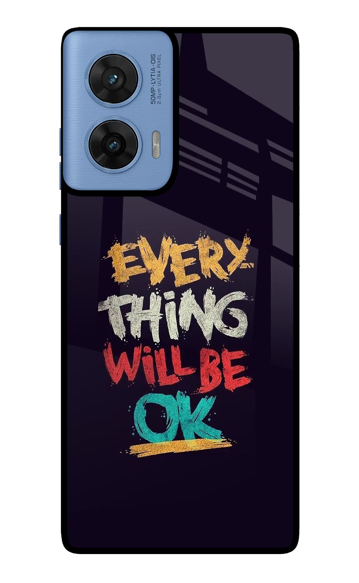 Everything Will Be Ok Moto G96 5G Glass Case Back Cover by Casekaro