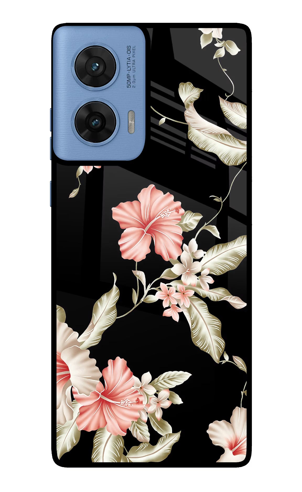 Flowers Moto G96 5G Glass Case Back Cover by Casekaro