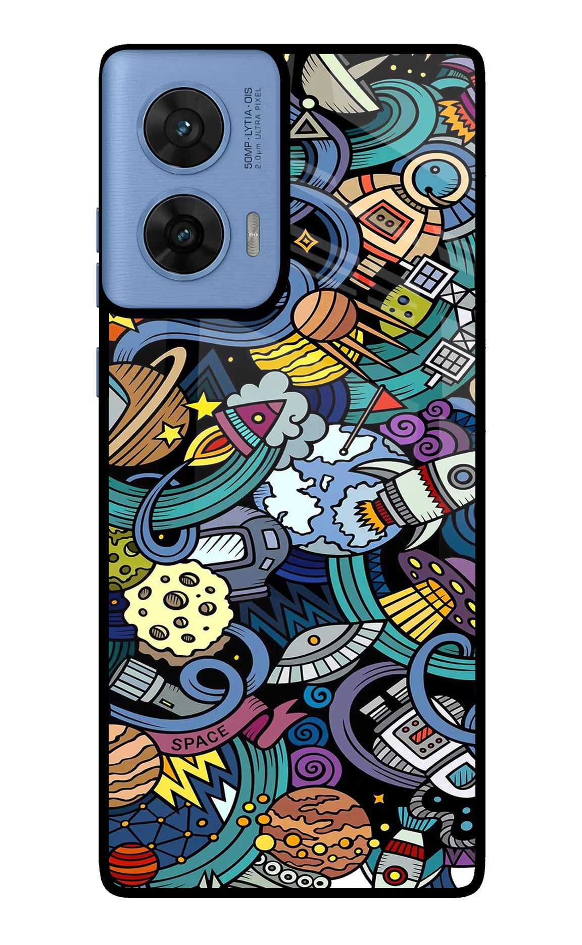 Space Abstract Moto G96 5G Glass Case Back Cover by Casekaro