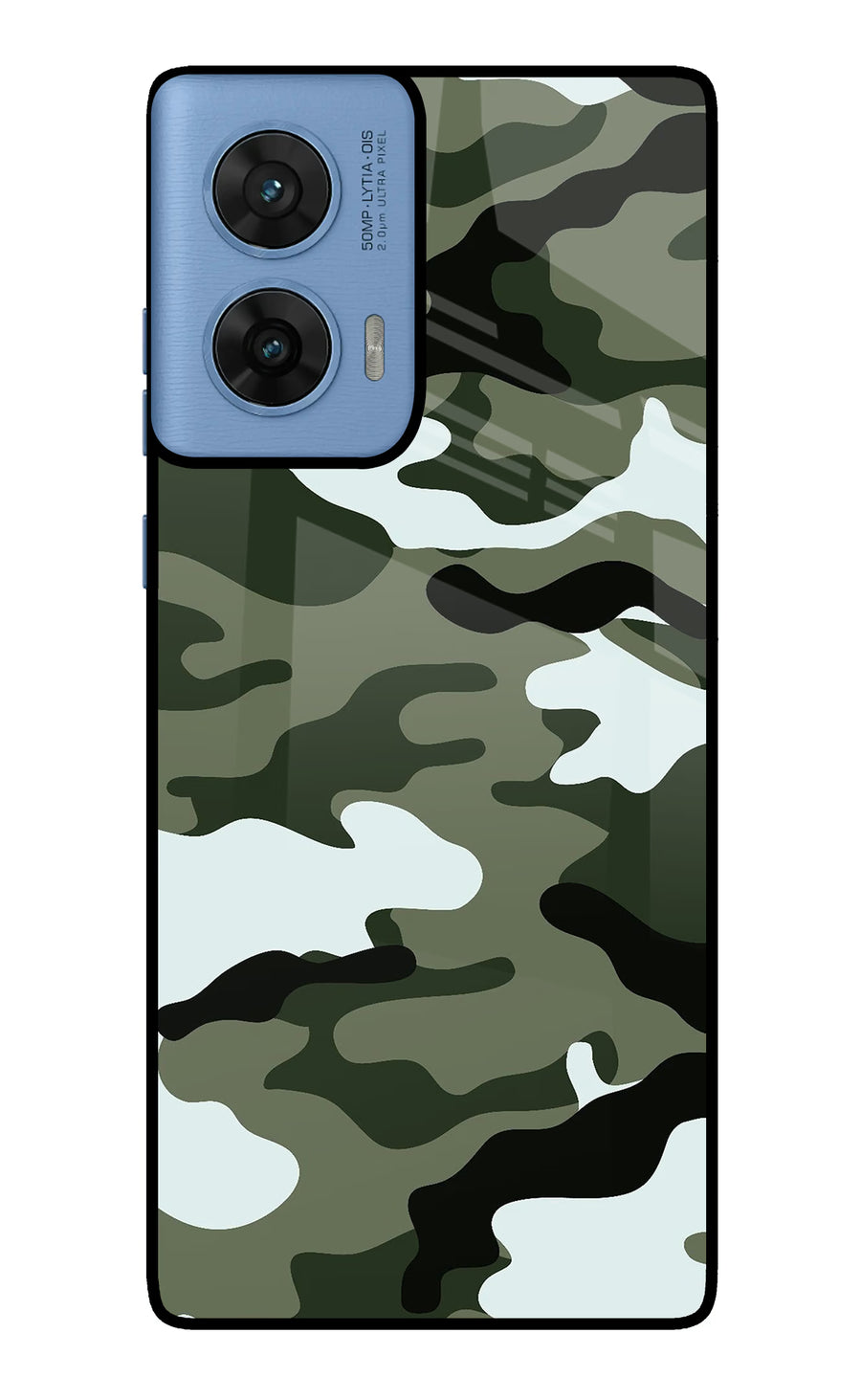 Camouflage Moto G96 5G Back Cover, Glass case