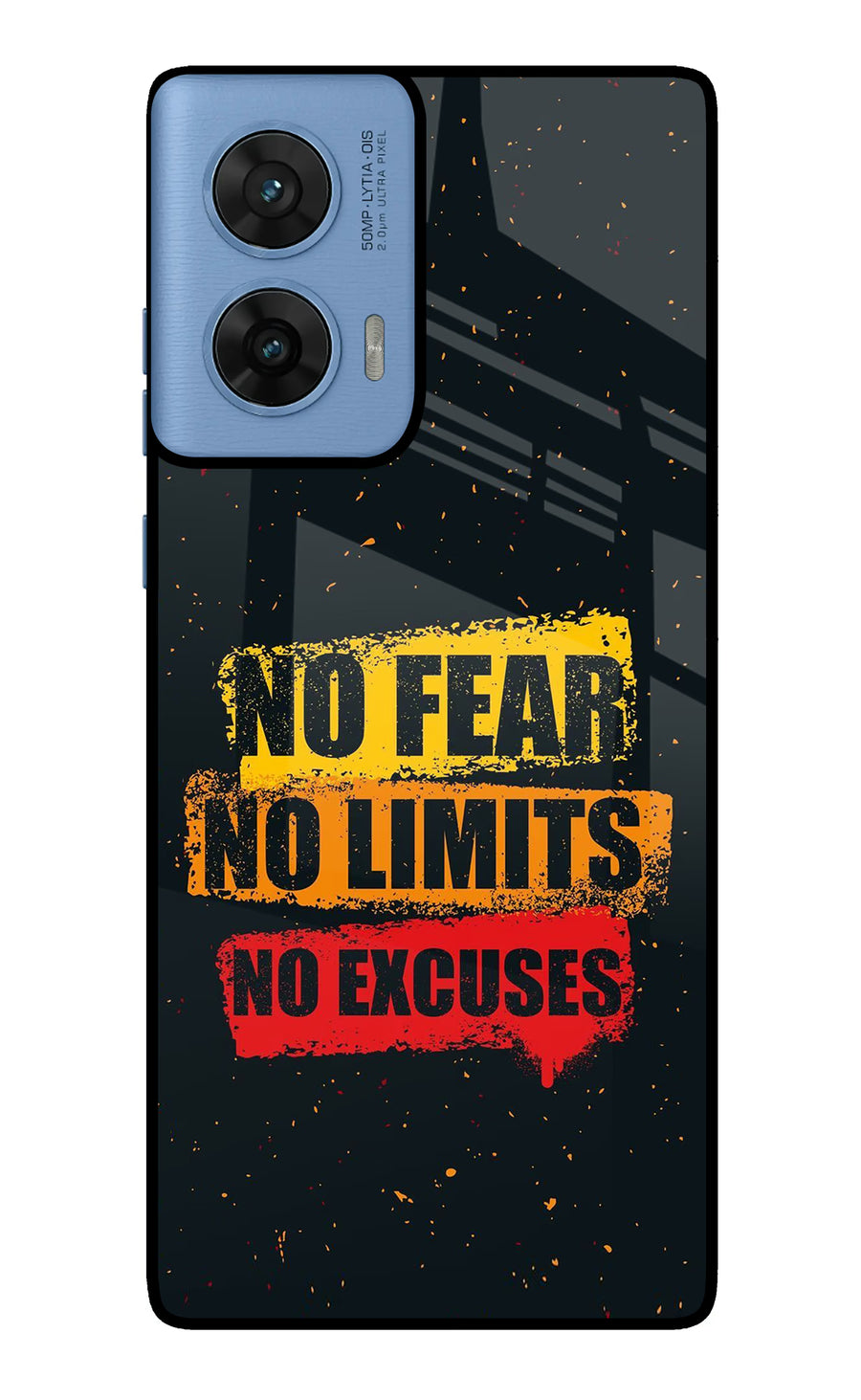 No Fear No Limits No Excuse Moto G96 5G Back Cover, Glass case
