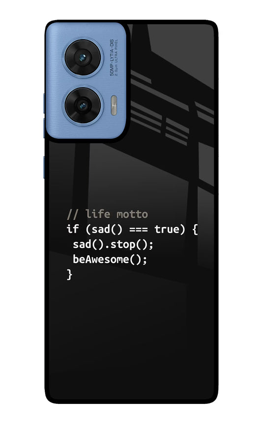 Life Motto Code Moto G96 5G Glass Case