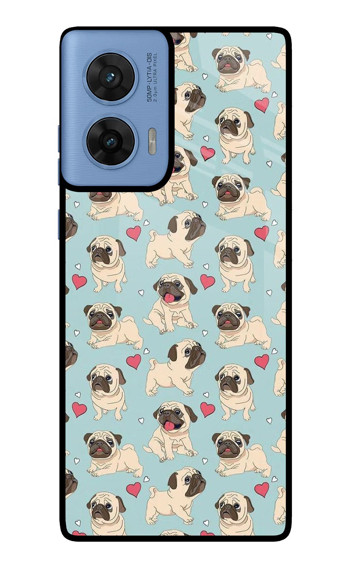 Pug Dog Moto G96 5G Glass Case Back Cover by Casekaro