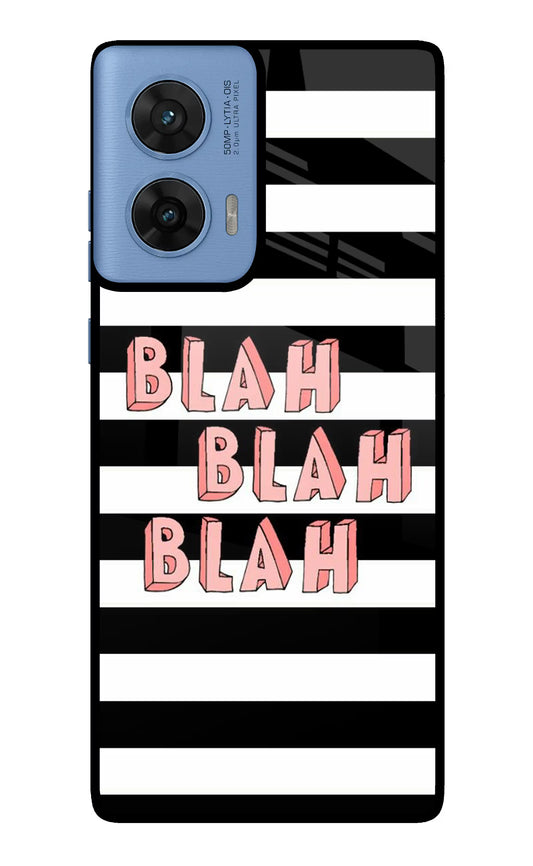 Blah Blah Blah Moto G96 5G Glass Case