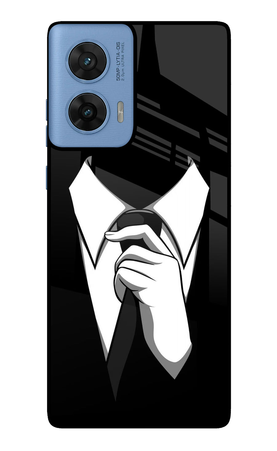 Black Tie Moto G96 5G Back Cover, Glass case