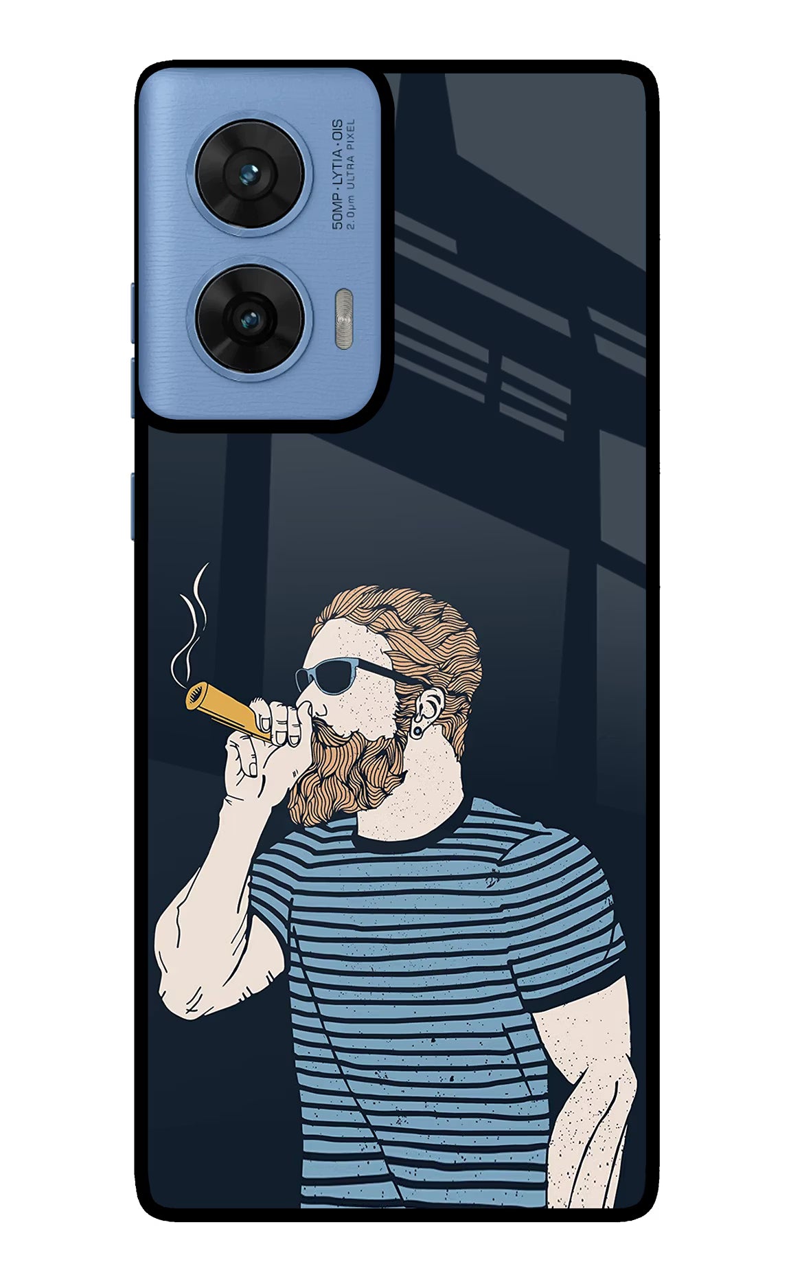 Smoking Moto G96 5G Glass Case Back Cover by Casekaro