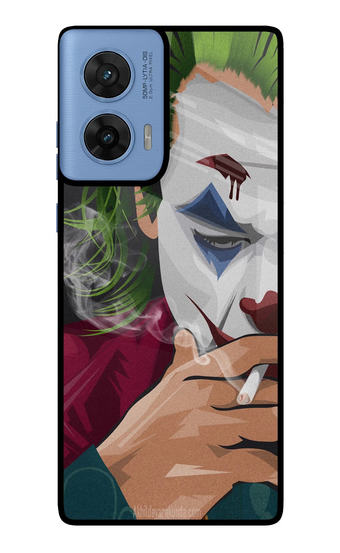 Joker Smoking Moto G96 5G Glass Case Back Cover by Casekaro