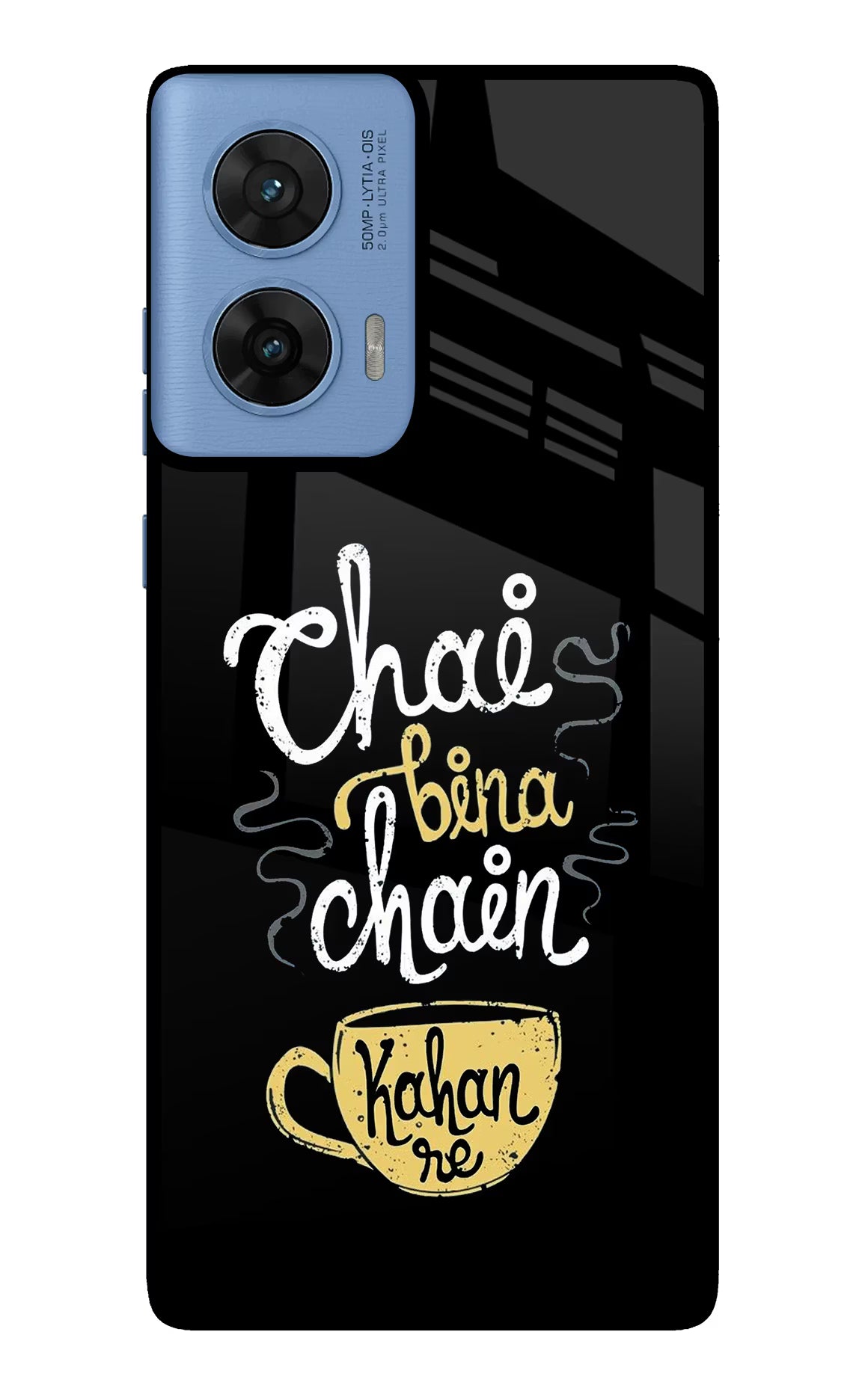 Chai Bina Chain Kaha Re Moto G96 5G Glass Case Back Cover by Casekaro