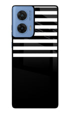 Black and White Print Moto G96 5G Glass Case