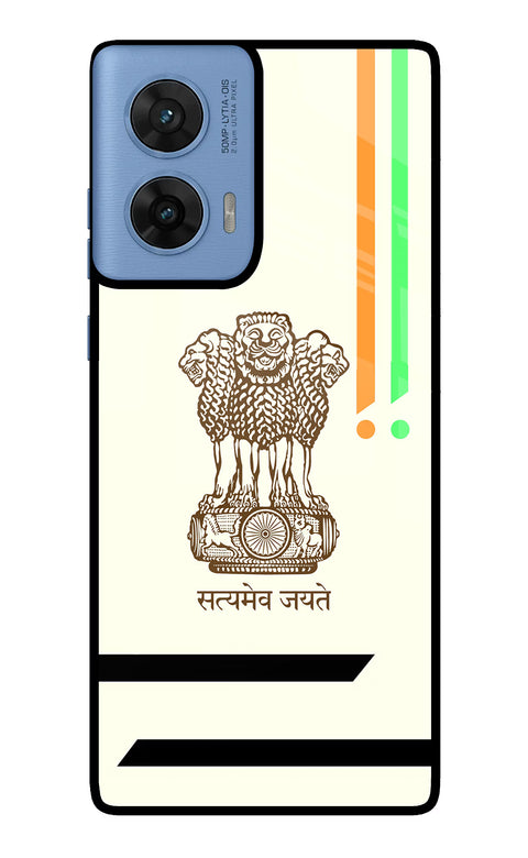Satyamev Jayate Brown Logo Moto G96 5G Glass Case