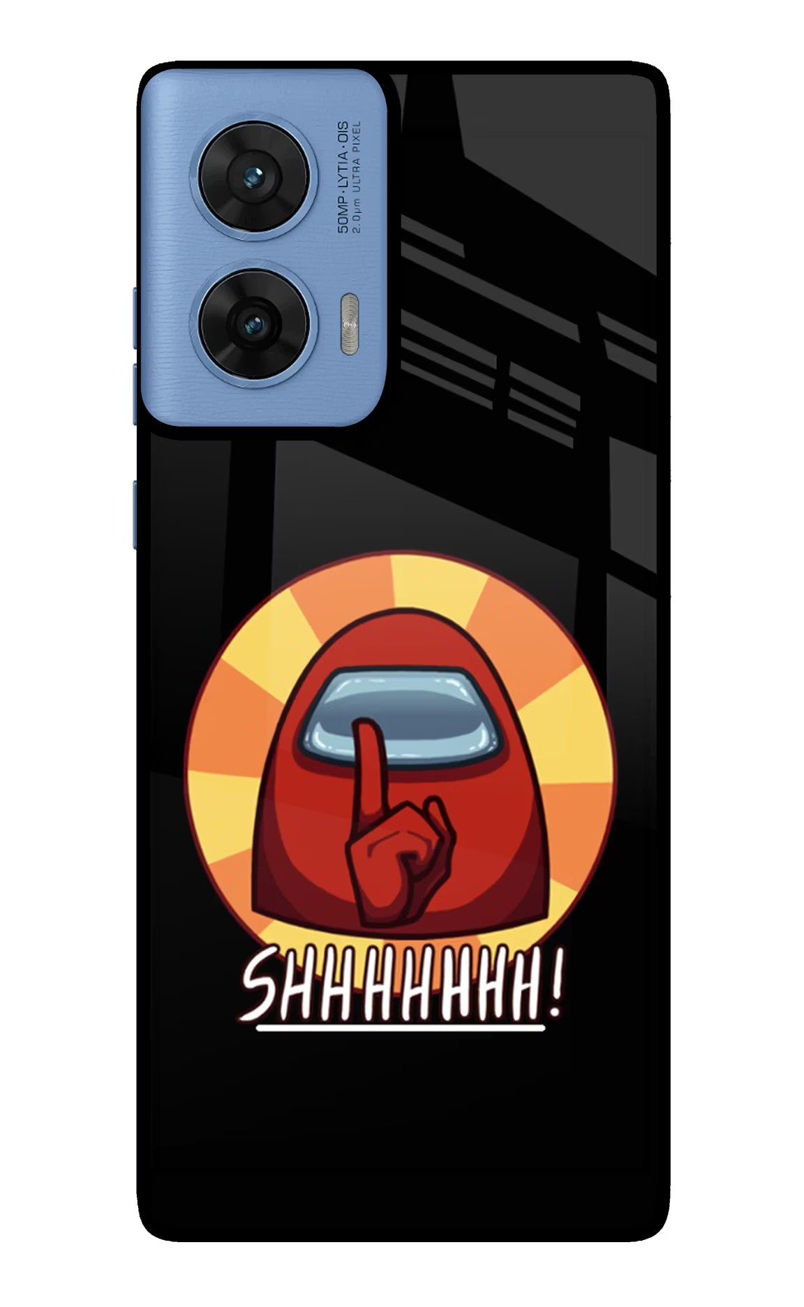 Among Us Shhh! Moto G96 5G Glass Case Back Cover by Casekaro
