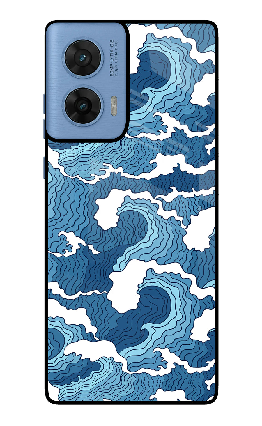Blue Waves Moto G96 5G Back Cover, Glass case