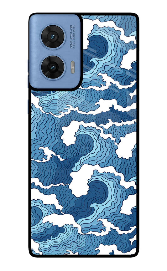 Blue Waves Moto G96 5G Glass Case
