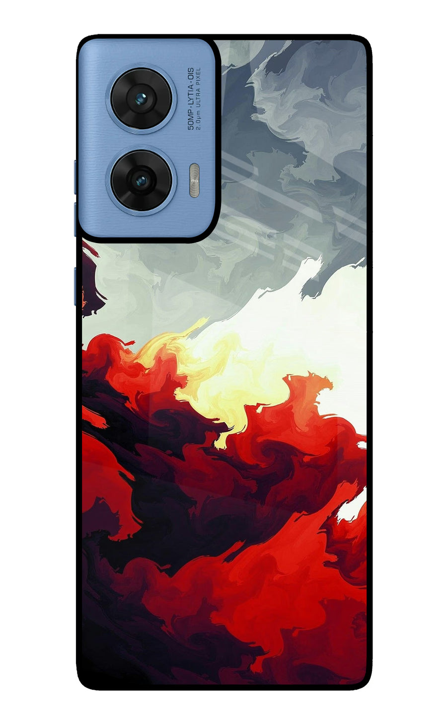 Fire Cloud Moto G96 5G Back Cover, Glass case