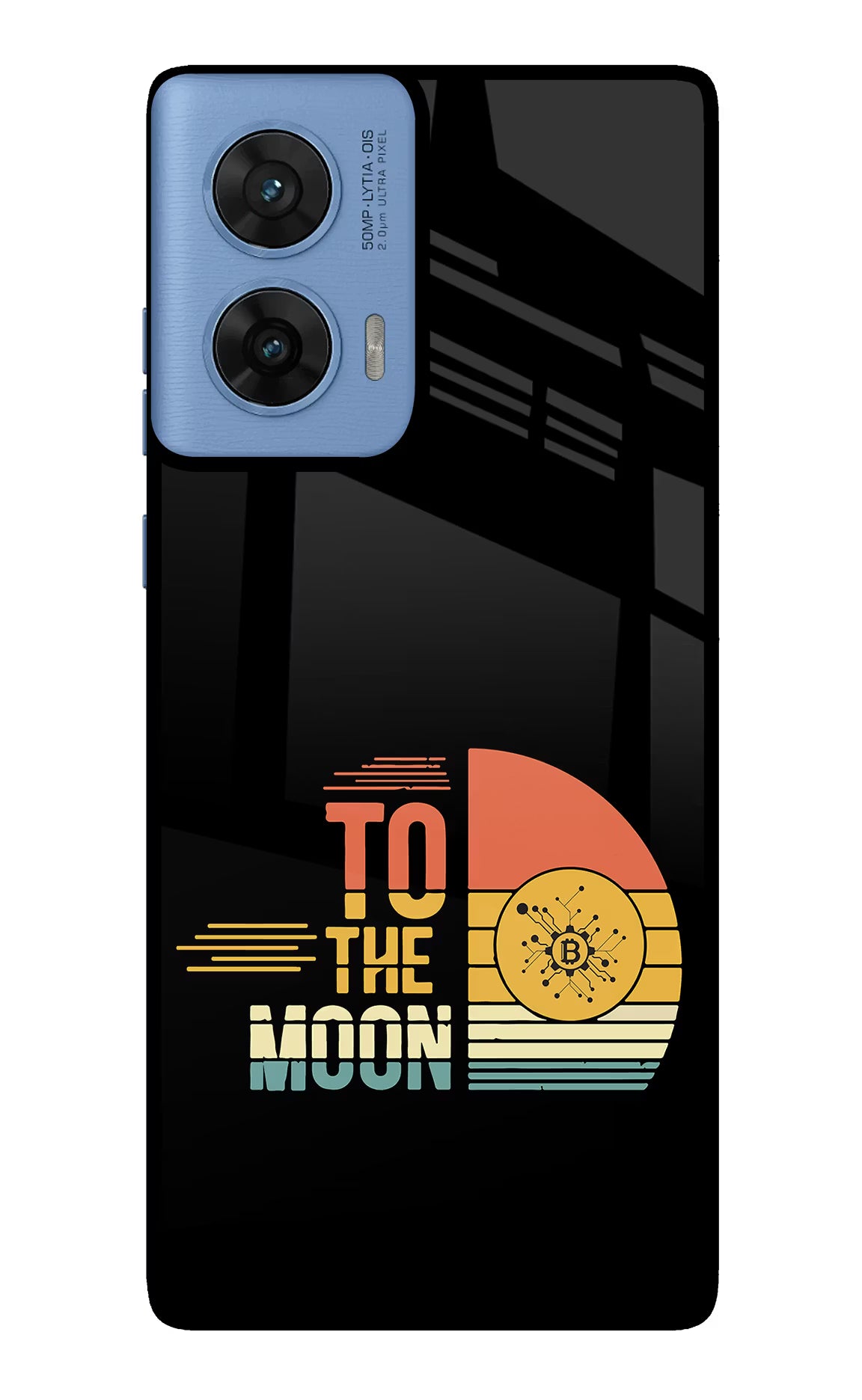 To the Moon Moto G96 5G Glass Case Back Cover by Casekaro