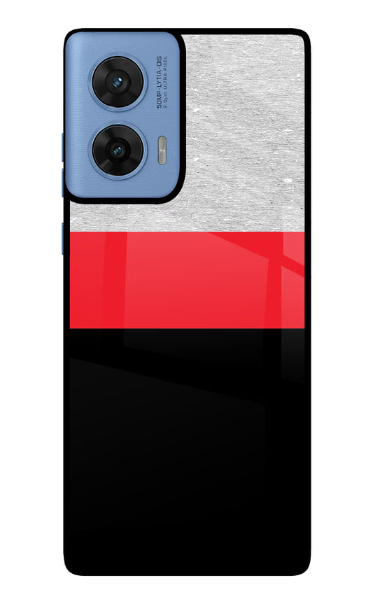 Tri Color Pattern Moto G96 5G Glass Case