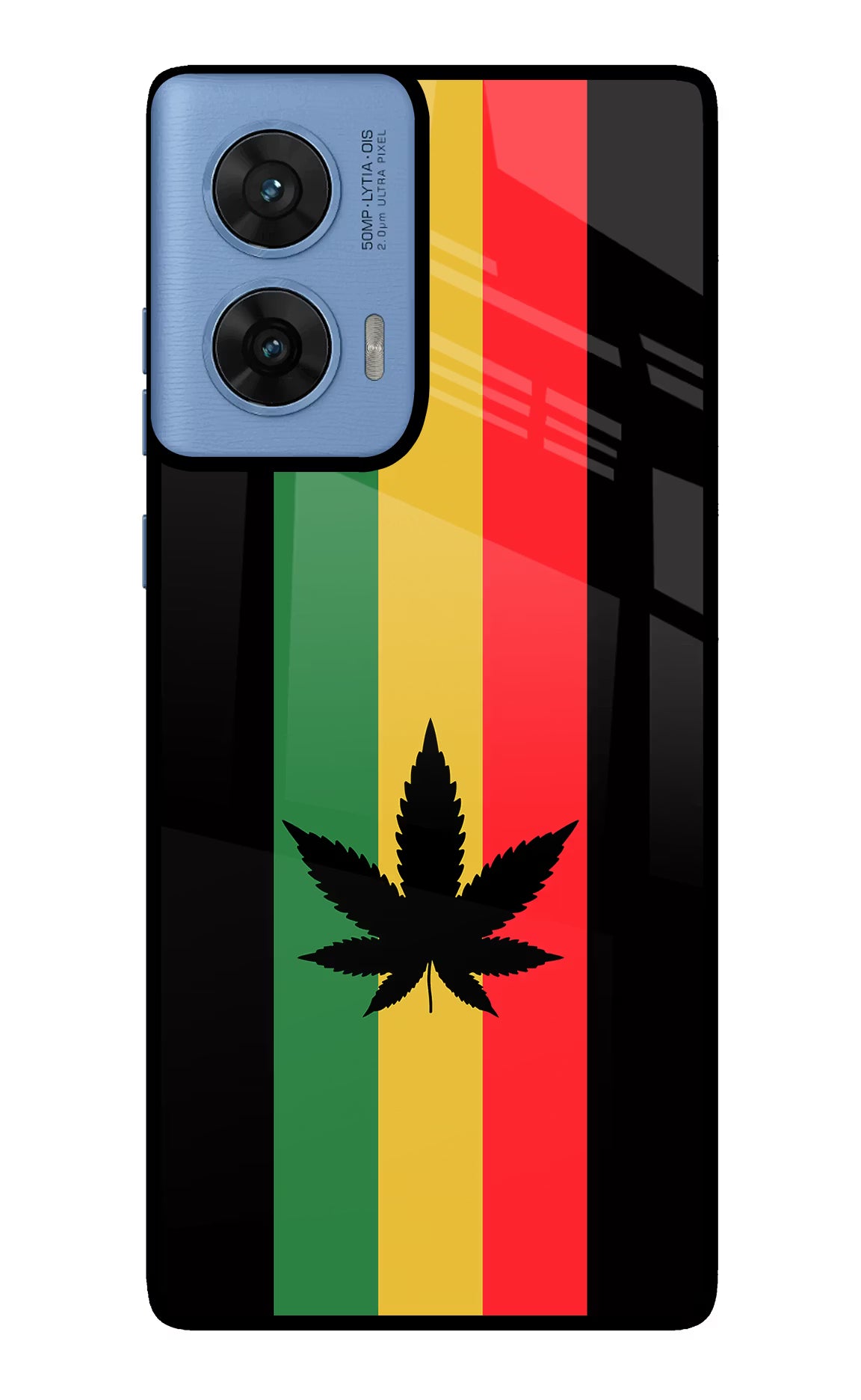 Weed Flag Moto G96 5G Glass Case Back Cover by Casekaro