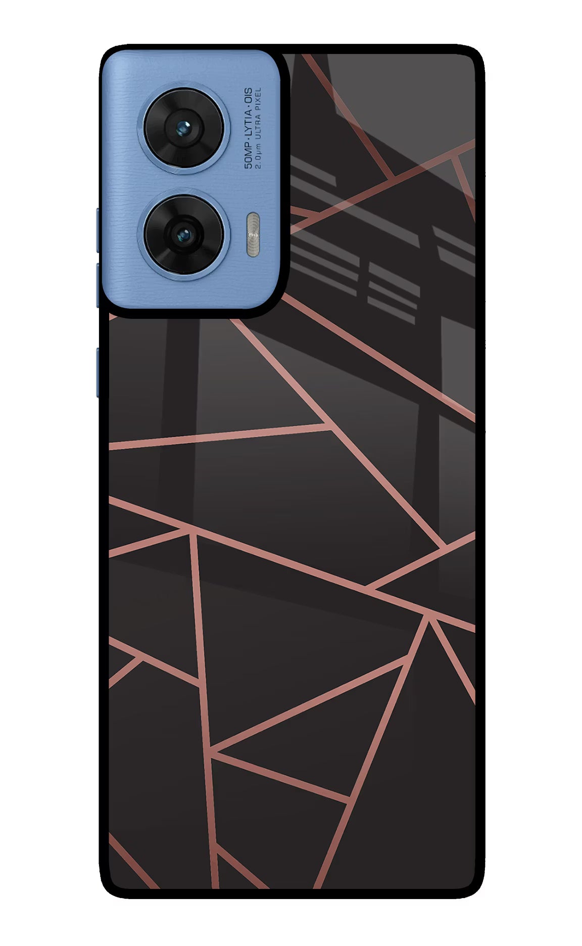 Geometric Pattern Moto G96 5G Glass Case Back Cover by Casekaro