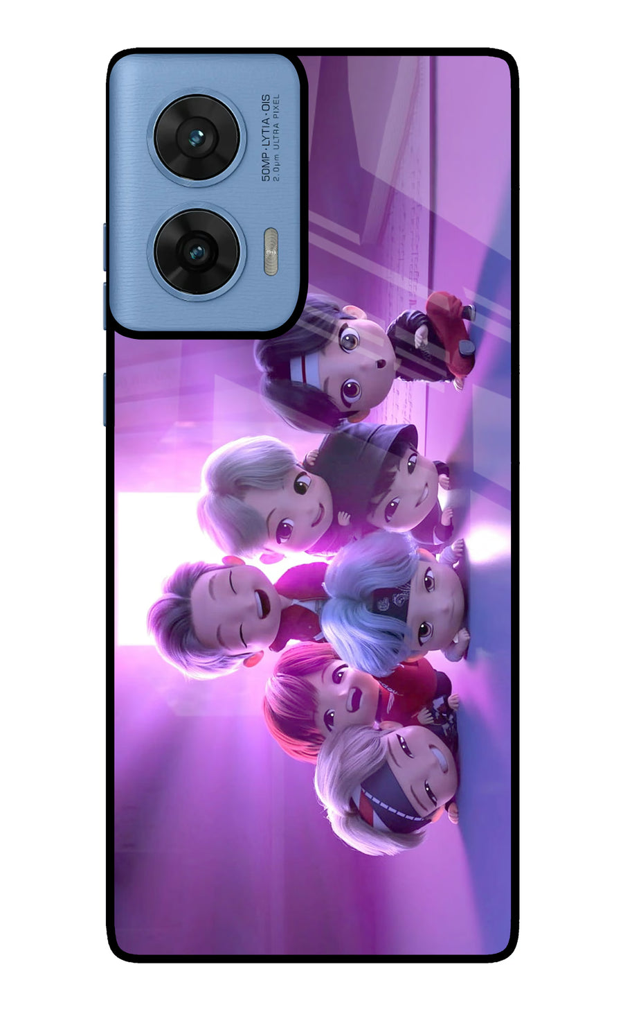 BTS Chibi Moto G96 5G Back Cover, Glass case