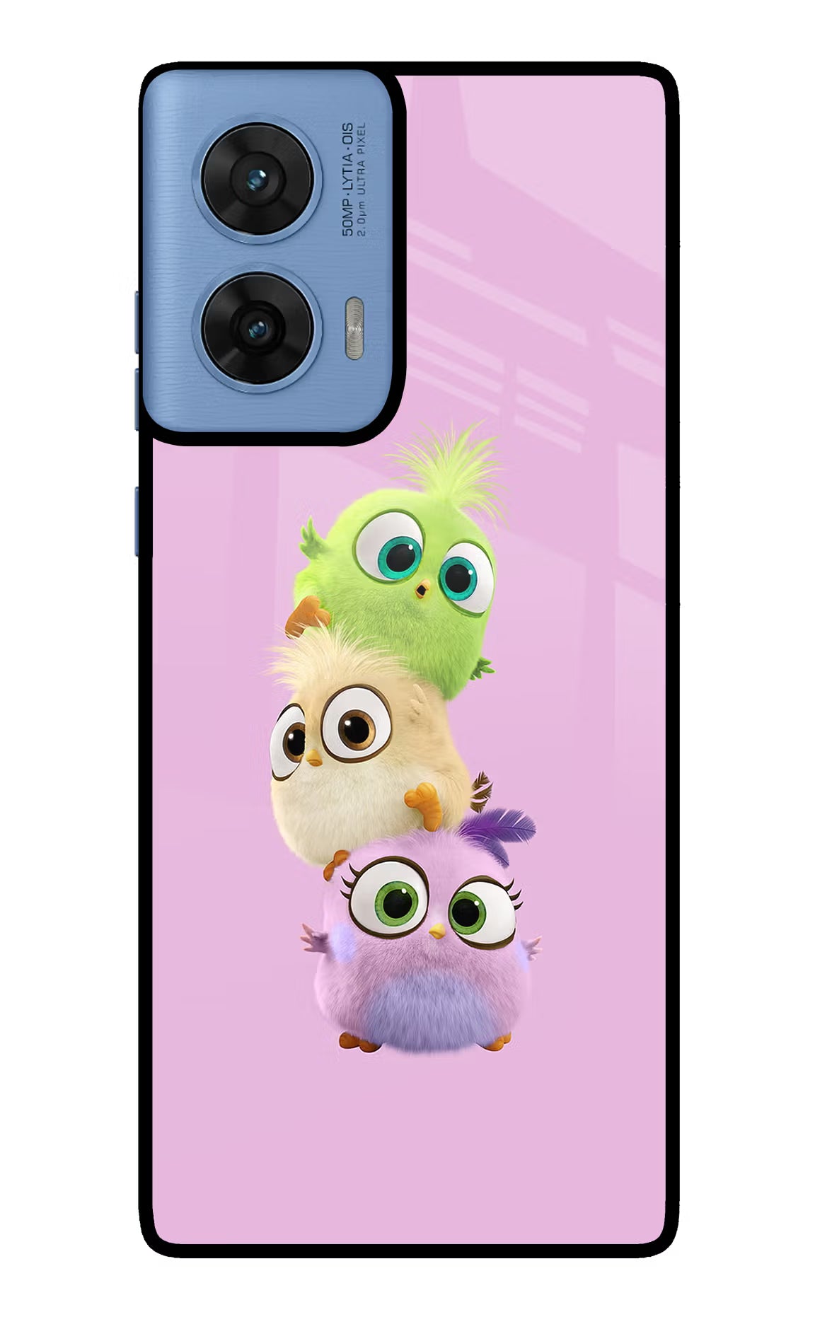 Cute Little Birds Moto G96 5G Glass Case Back Cover by Casekaro
