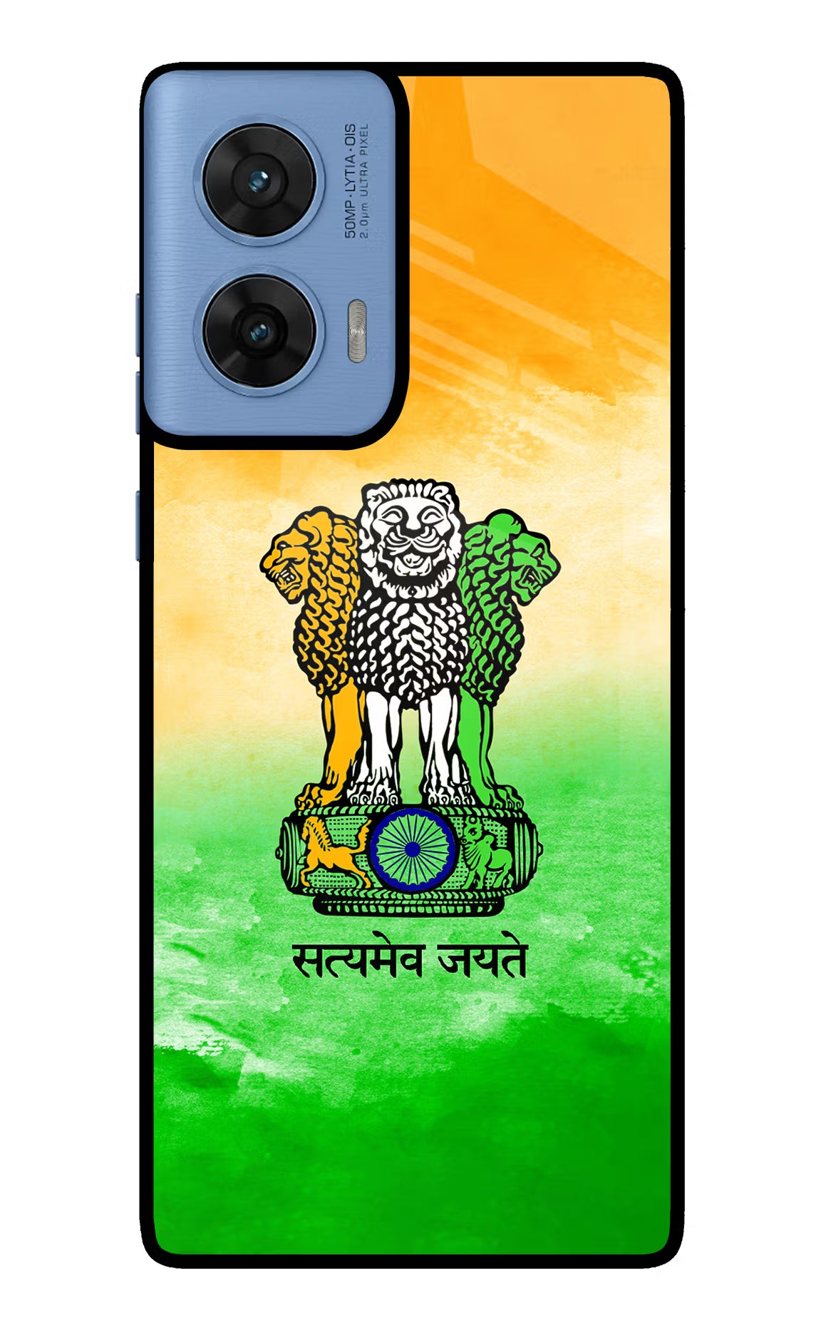 Satyamev Jayate Flag Moto G96 5G Glass Case