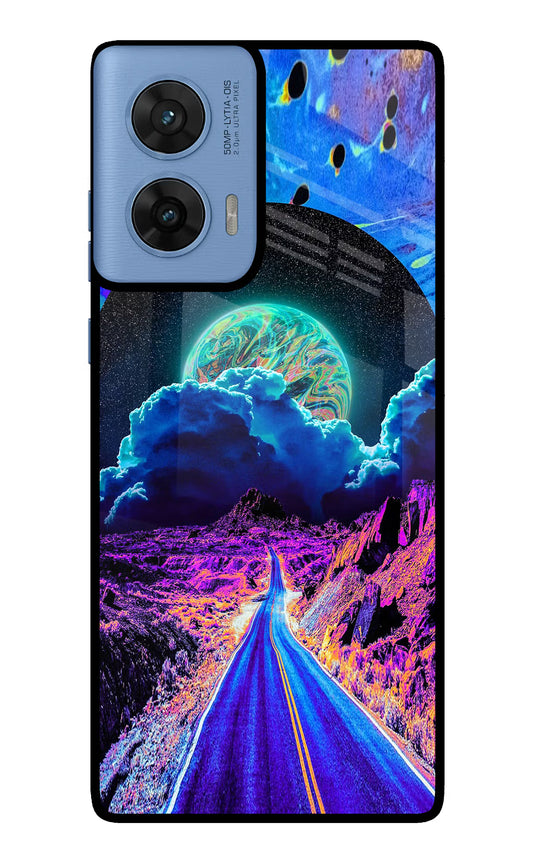 Psychedelic Painting Moto G96 5G Glass Case