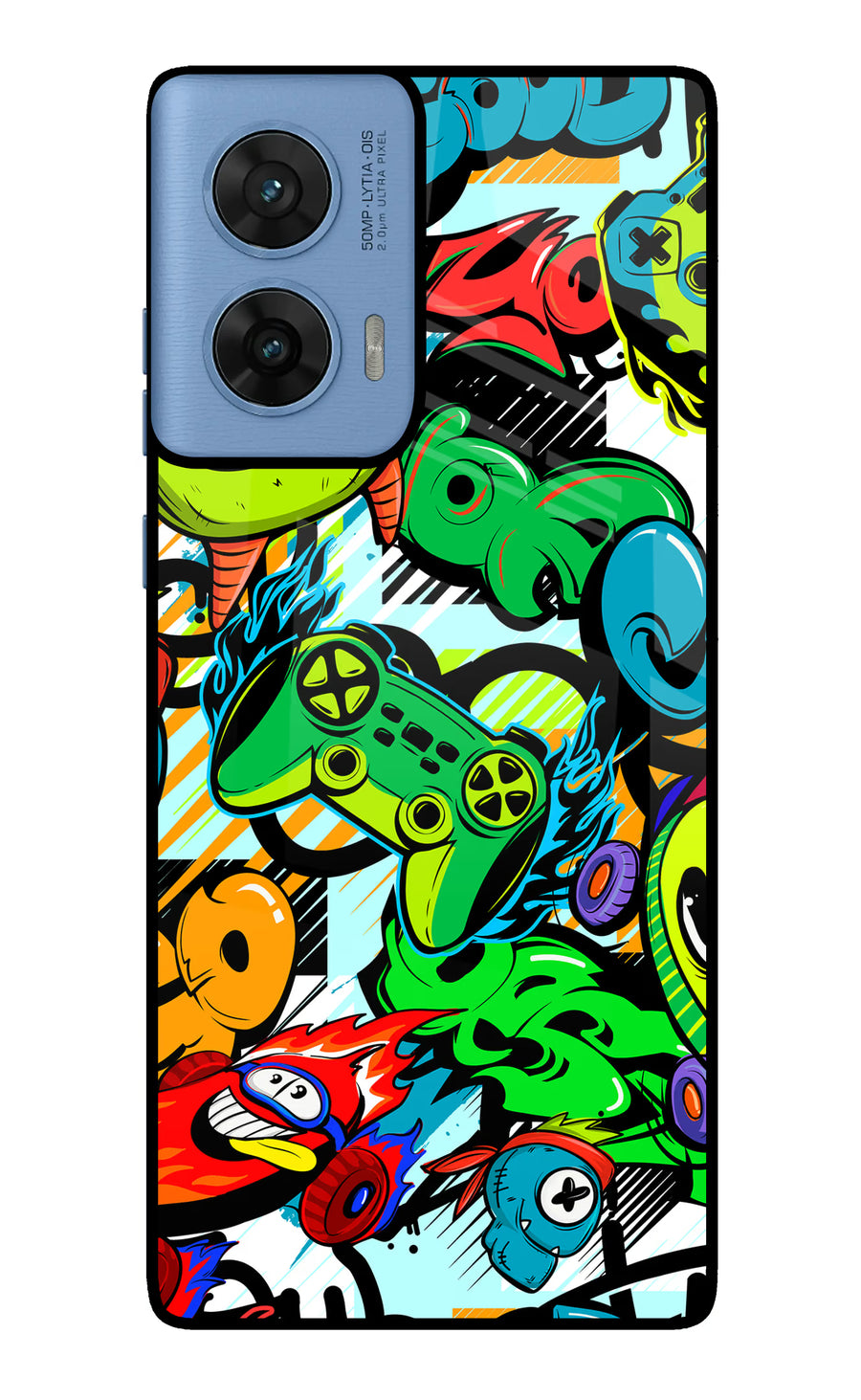 Game Doodle Moto G96 5G Back Cover, Glass case