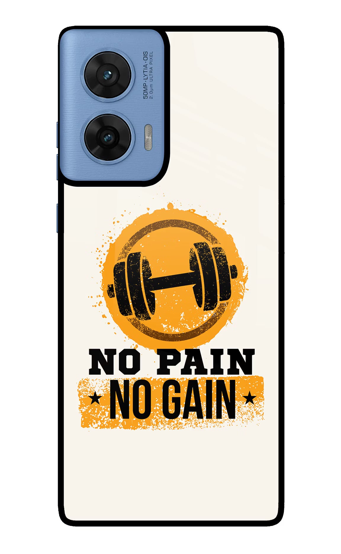 No Pain No Gain Moto G96 5G Glass Case Back Cover by Casekaro