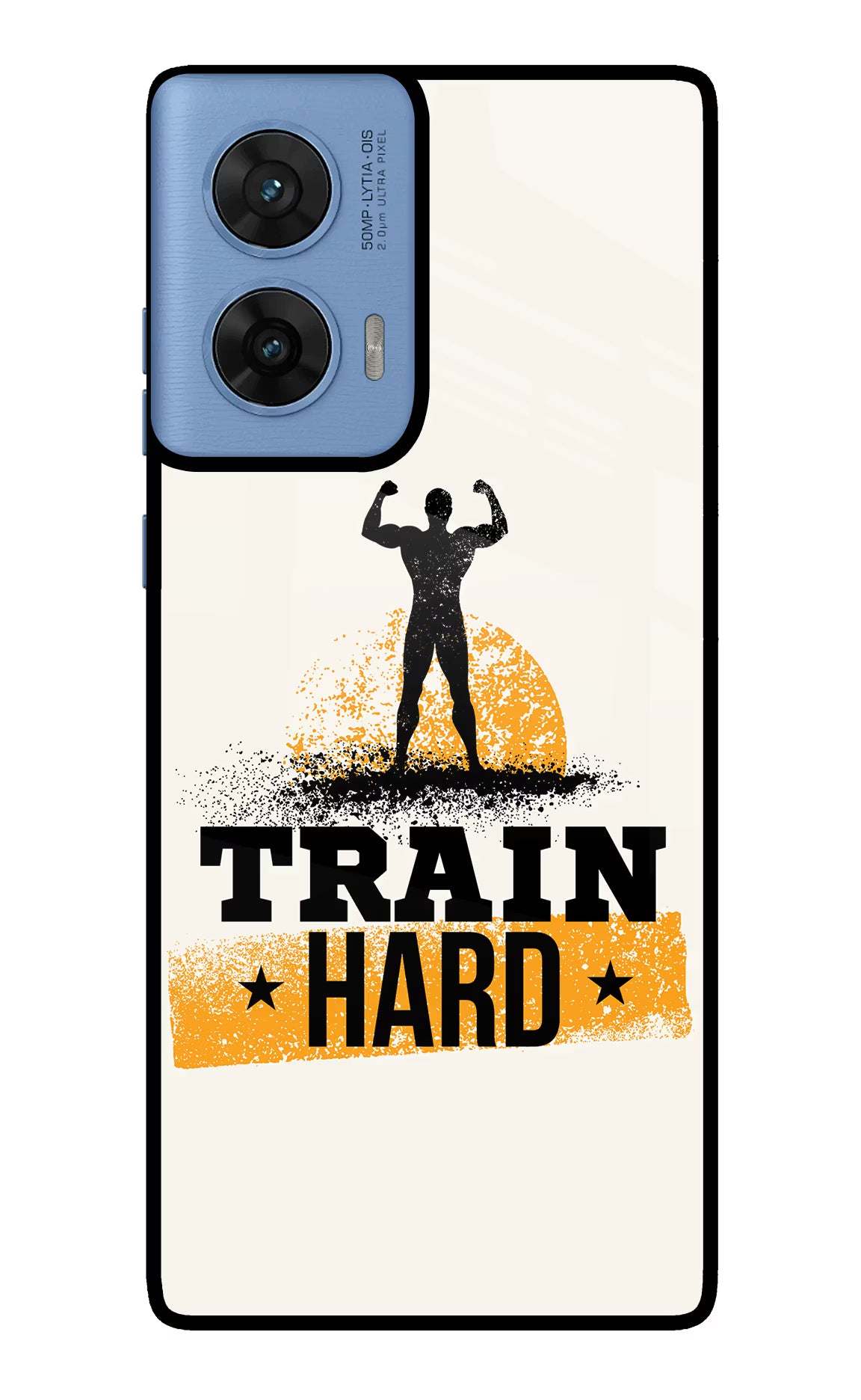 Train Hard Moto G96 5G Glass Case Back Cover by Casekaro