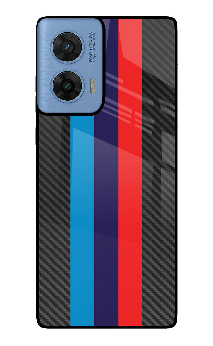 BMW Stripes Pattern Moto G96 5G Back Cover, Glass case