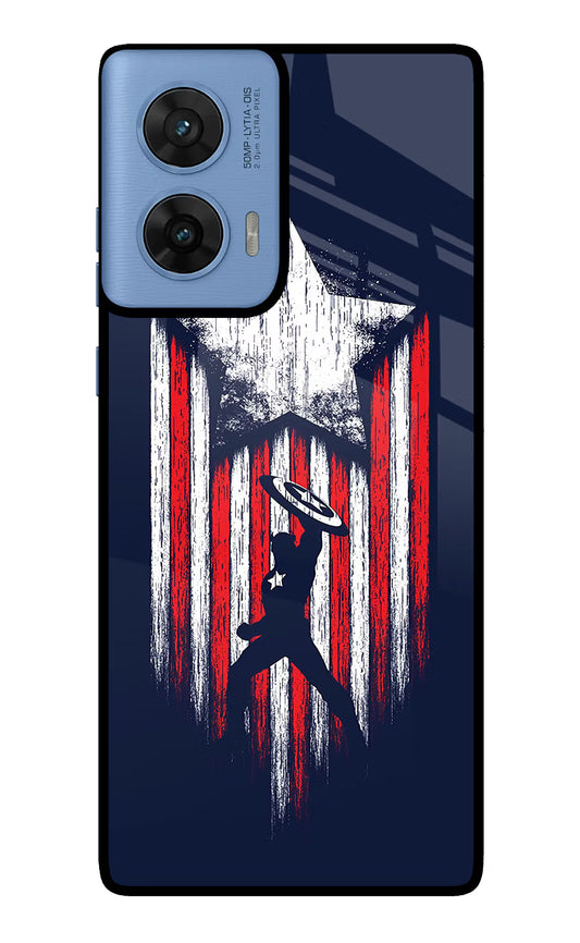 Captain America Marvel Art Moto G96 5G Glass Case