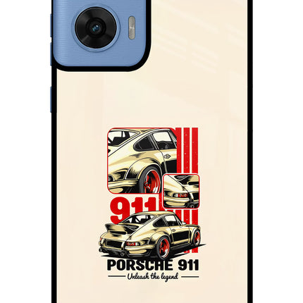 Classic Porsche 911 Moto G96 5G Glass Case Back Cover by Casekaro