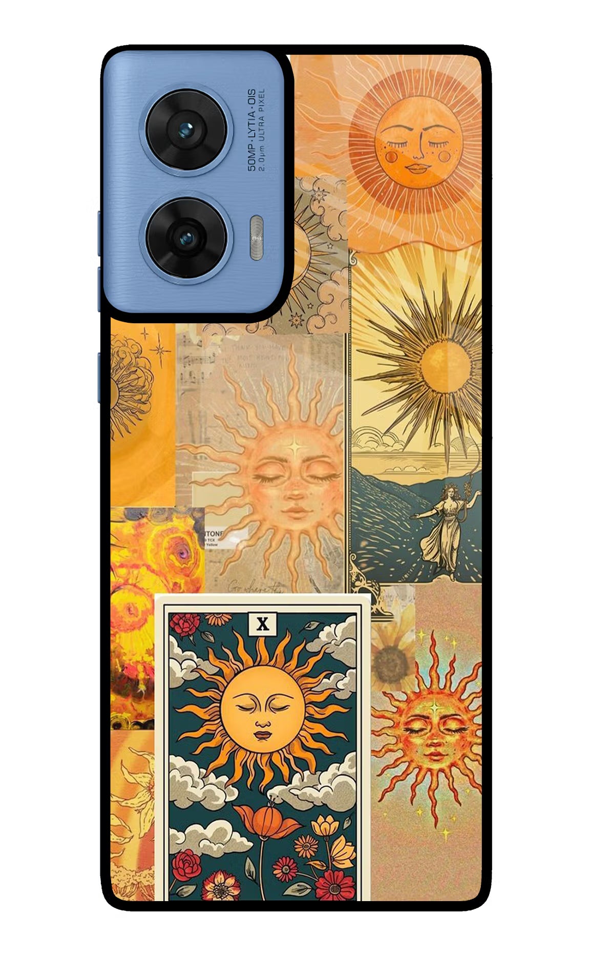Sun Moto G96 5G Glass Case Back Cover by Casekaro