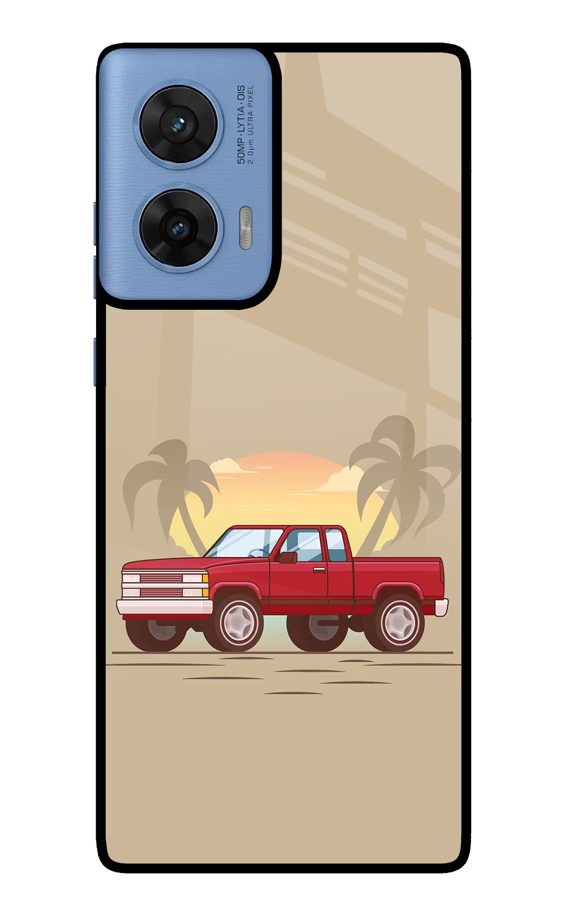 Desert Classic Drive Moto G96 5G Glass Case Back Cover by Casekaro