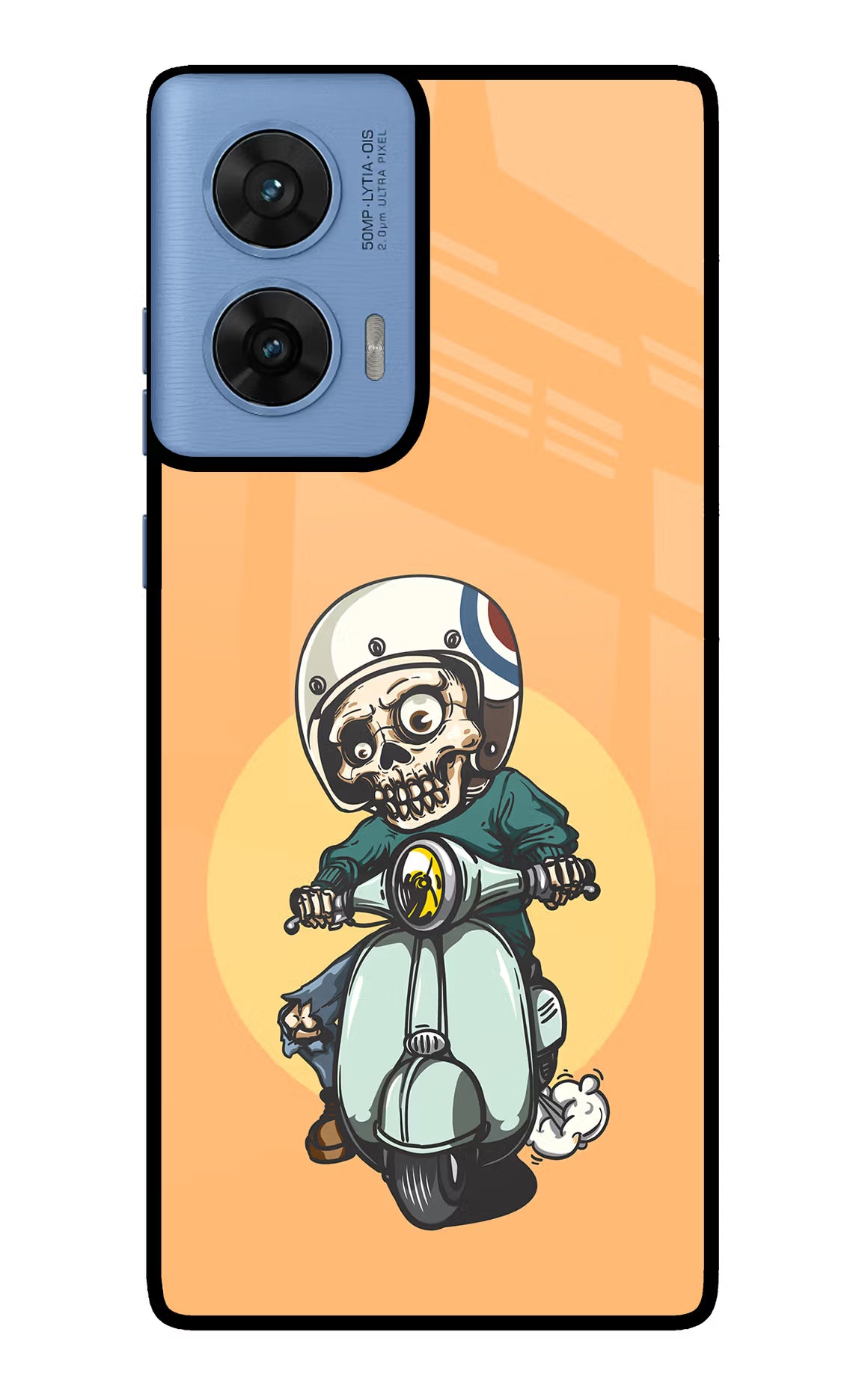 Undead Biker Moto G96 5G Glass Case Back Cover by Casekaro