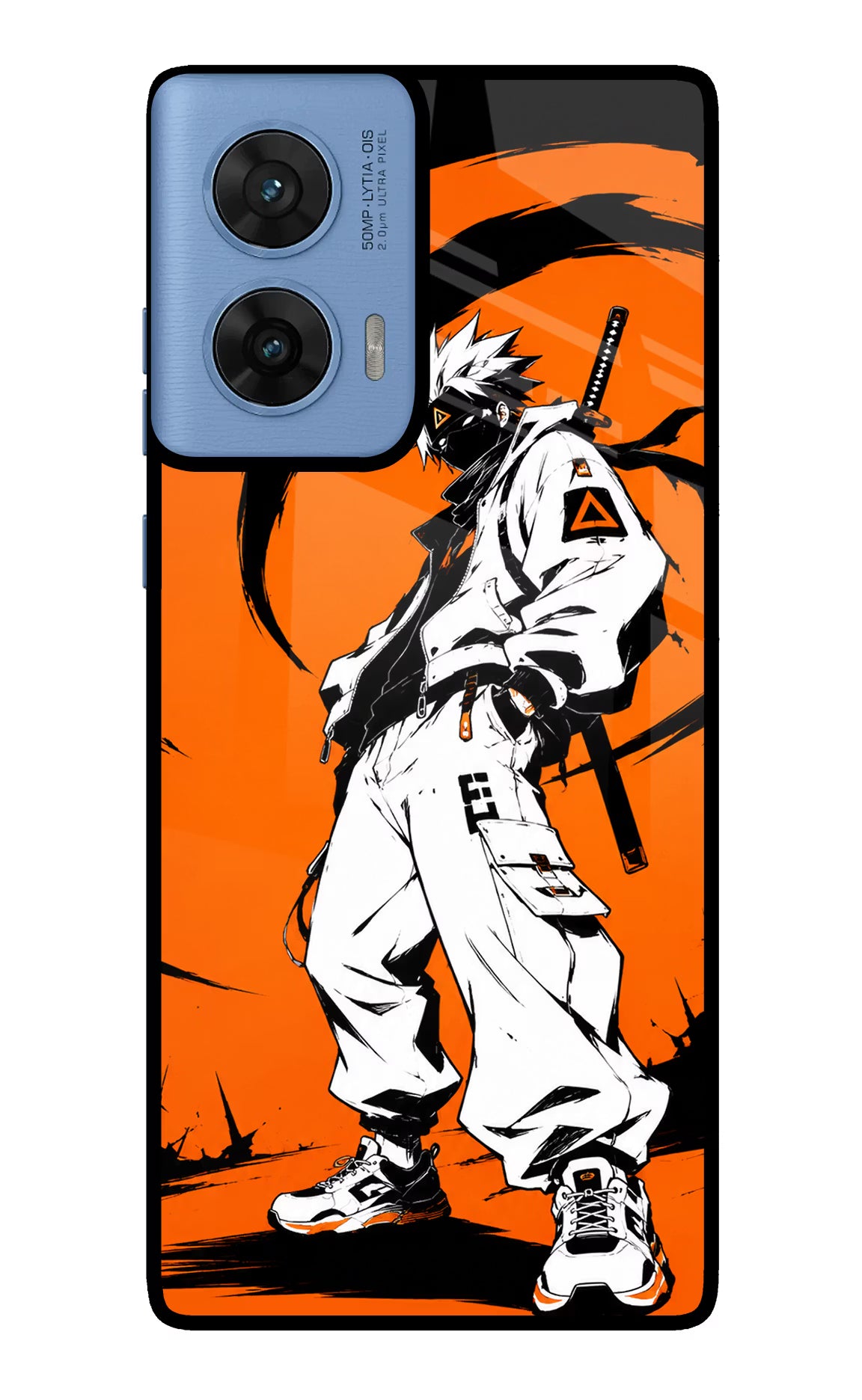 Street Samurai  Moto G96 5G Glass Case Back Cover by Casekaro