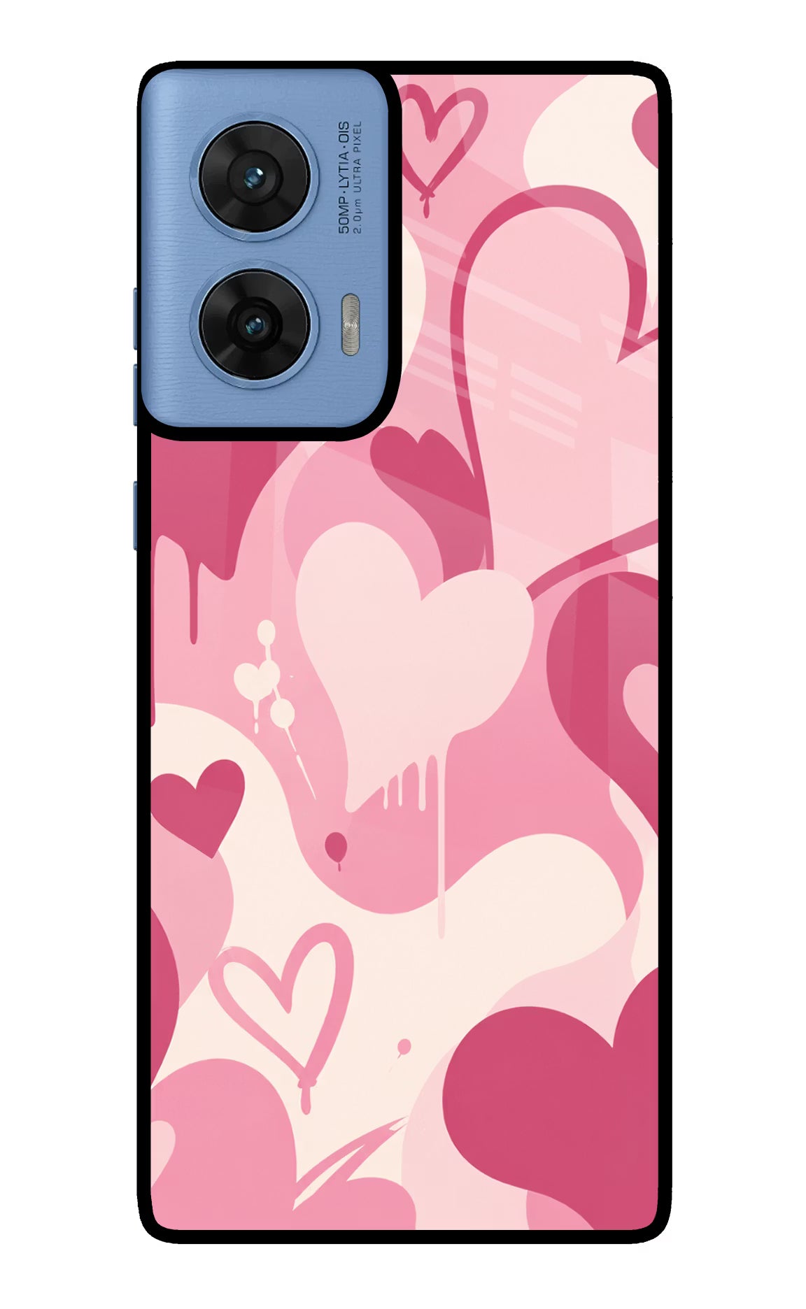 Hearty case Moto G96 5G Glass Case Back Cover by Casekaro