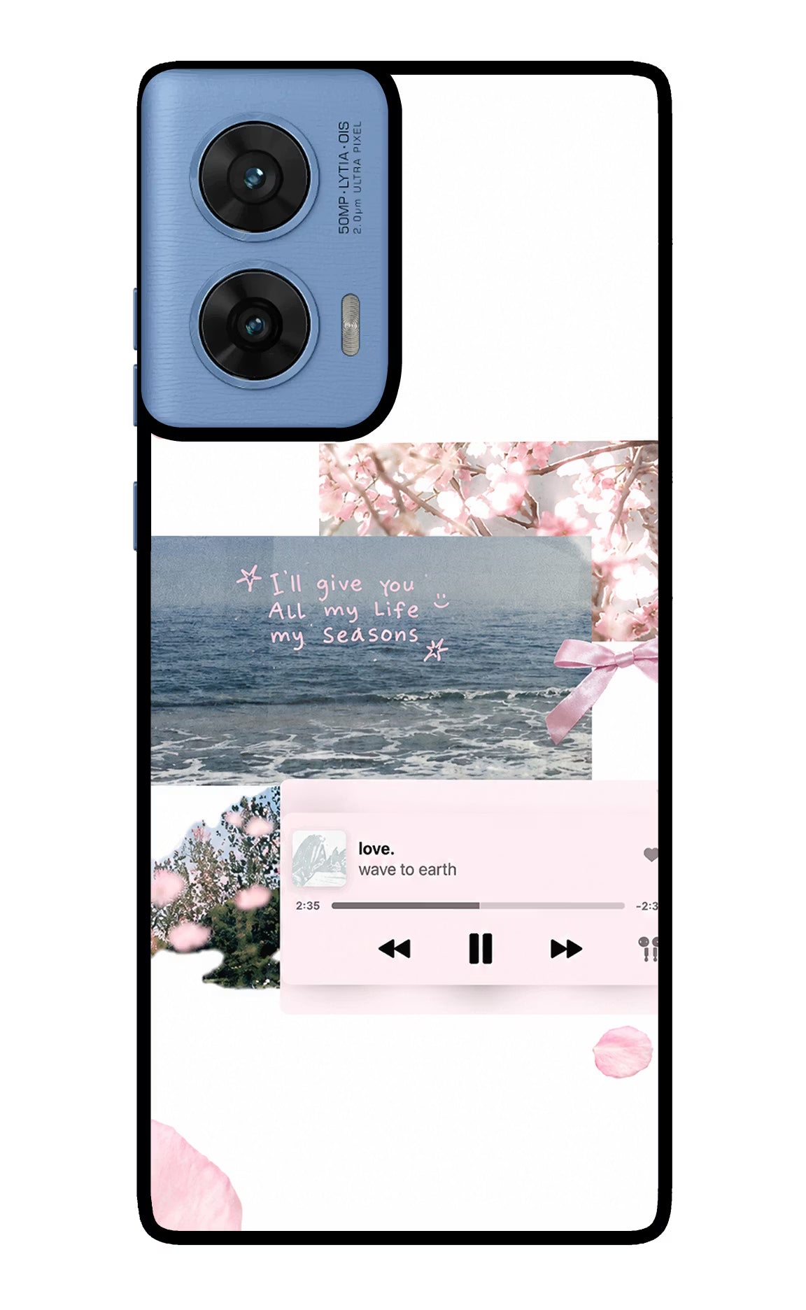 Wave to earth Moto G96 5G Glass Case