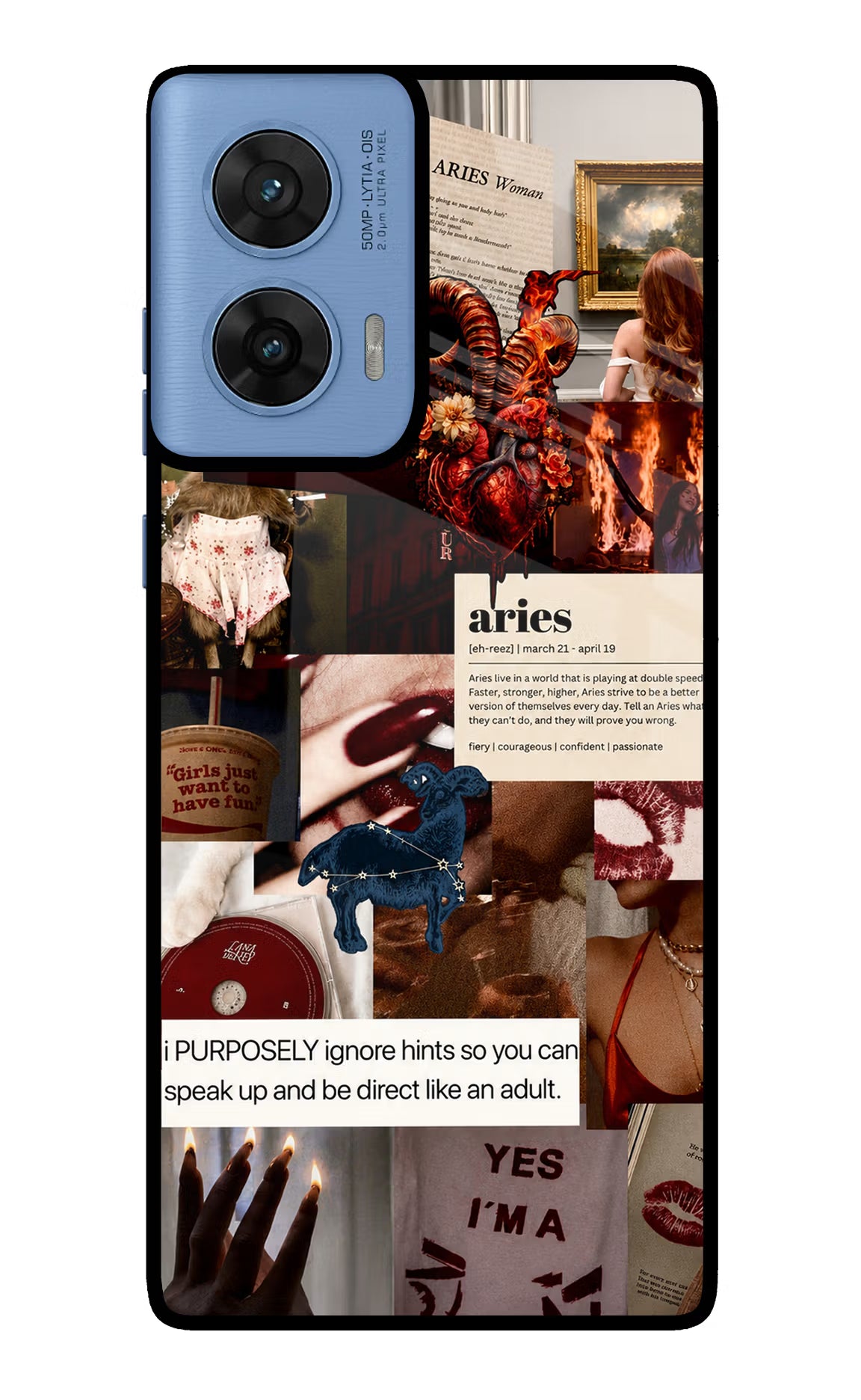 Zodiac Aries Moto G96 5G Glass Case