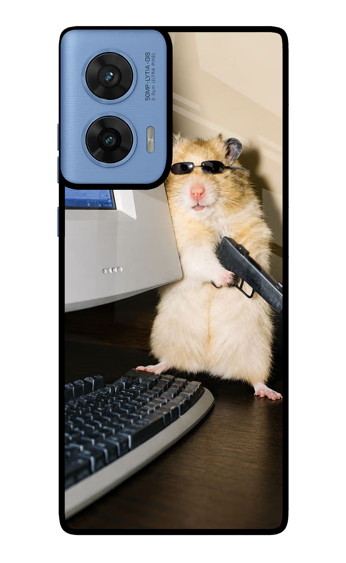 Hacker Hamster Moto G96 5G Glass Case
