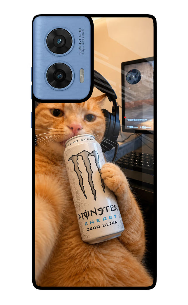Gamer Cat Energy Moto G96 5G Glass Case